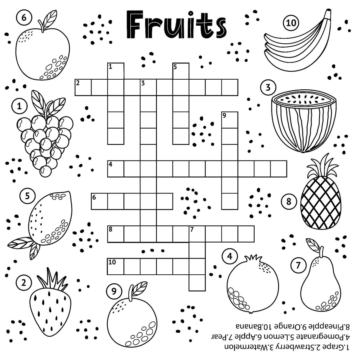 Printable Crossword Puzzles Second Grade