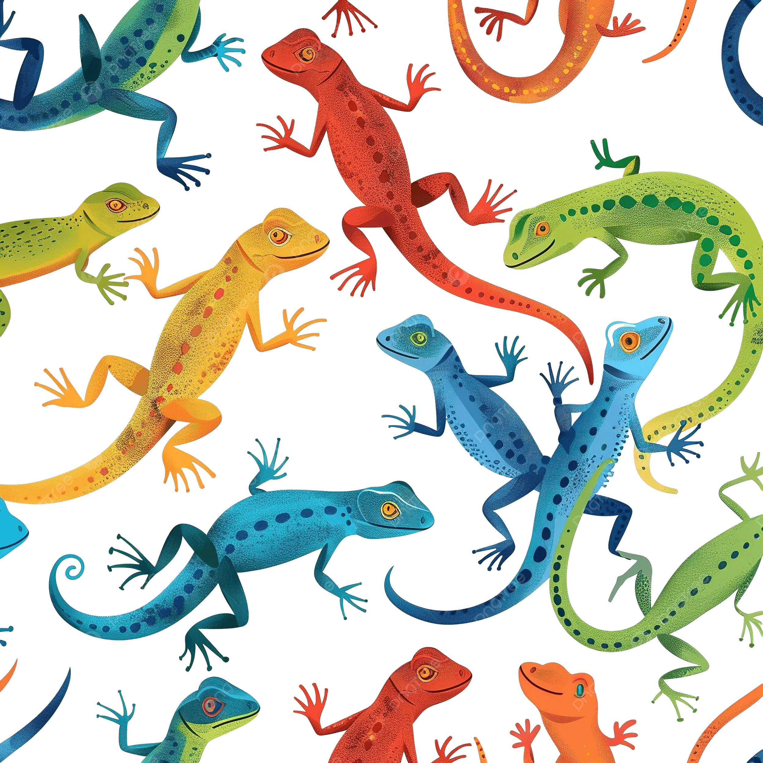 Cute Lizards On Seamless Pattern Funny Print With Reptiles Lizard Cute Reptile PNG Transparent Image And Clipart For Free Download