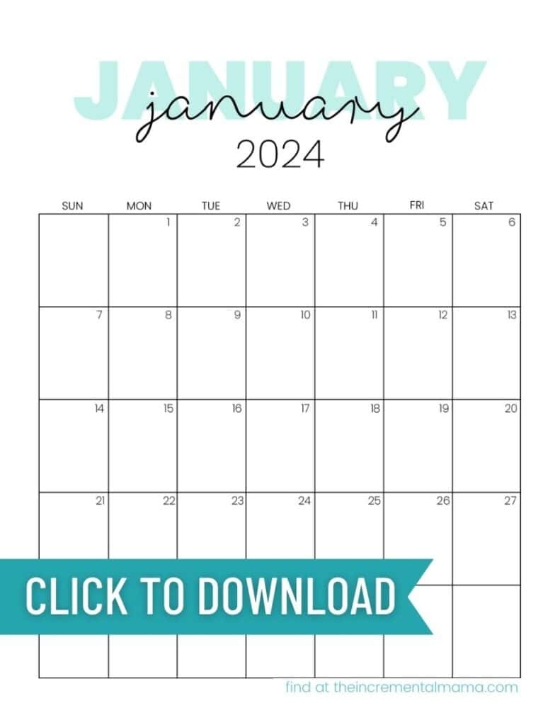 Cute Printable Calendars For 2024 Free Monthly Templates The Incremental Mama