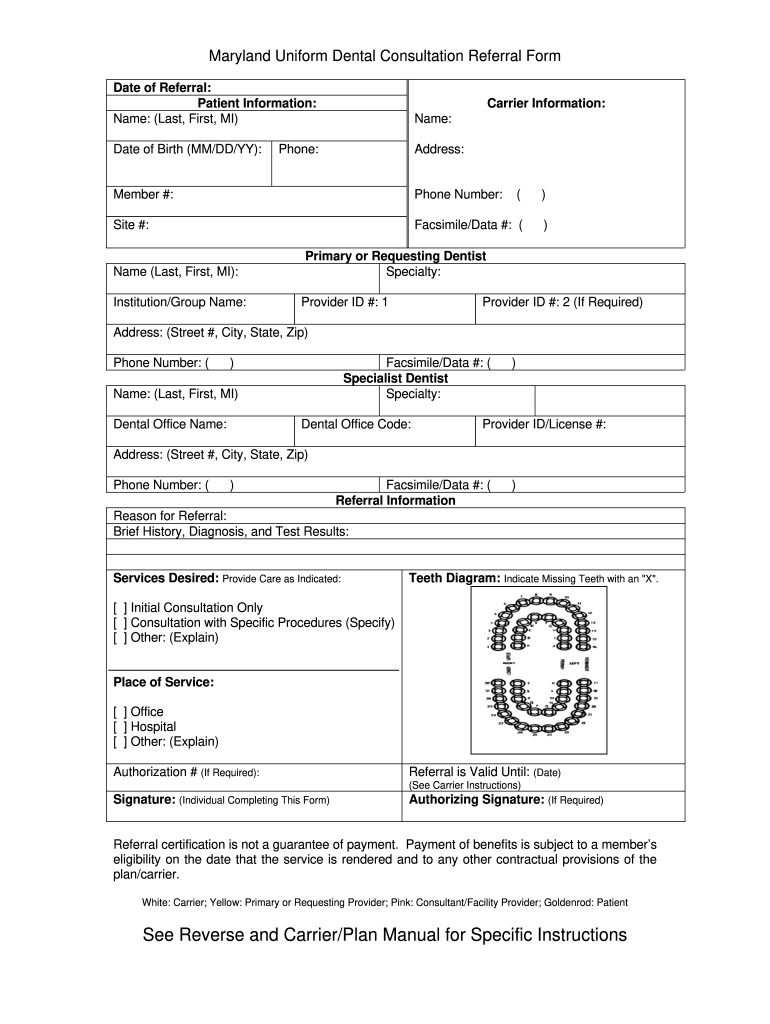 Dental Referral Form Fill Out Sign Online DocHub