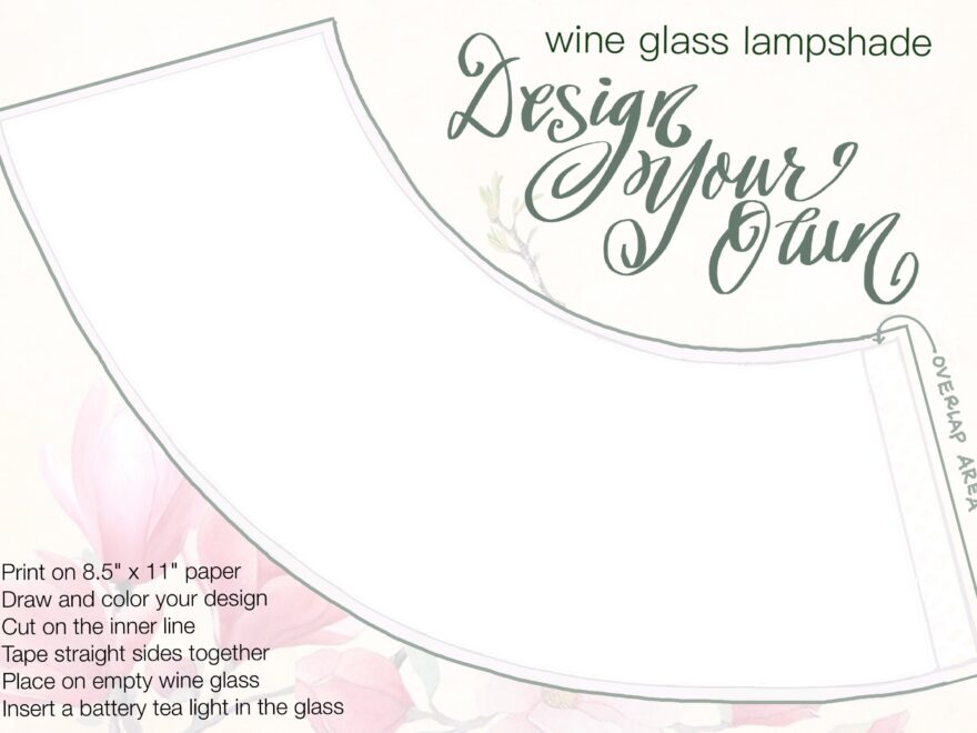 Design And Print Your Own WEDDING Wine Glass Lampshades Etsy