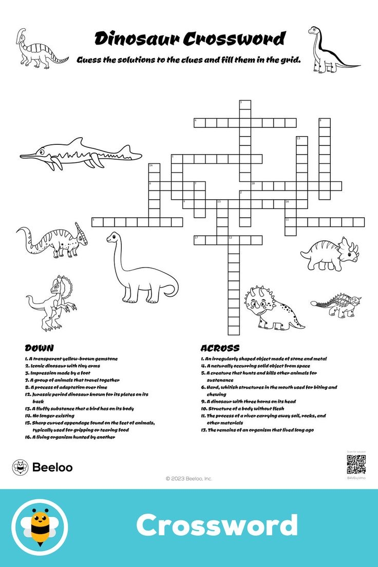 Dinosaur Crossword