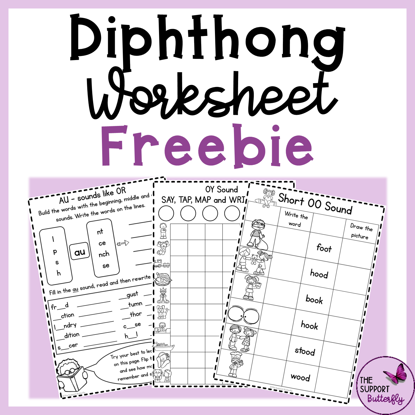 Diphthong Worksheet Freebie Made By Teachers