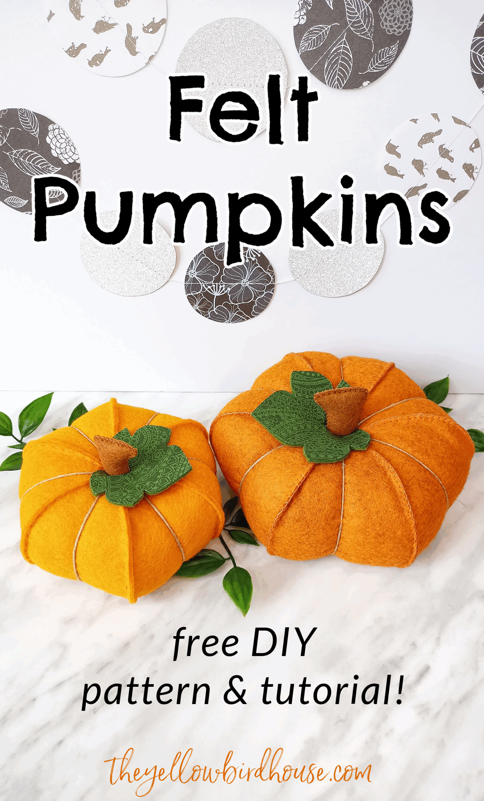 Printable Fabric Pumpkin Pattern