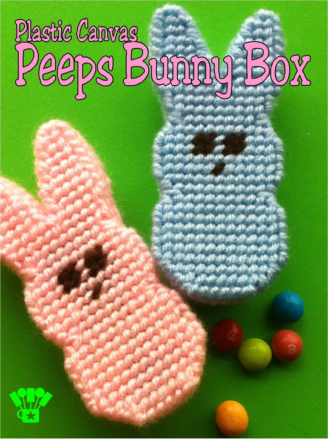DIY Party Mom Easter Peeps Bunny Box Plastic Canvas Pattern