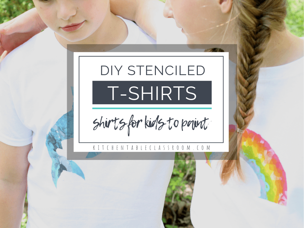 DIY T Shirt Painting With Freezer Stencil Paper The Kitchen Table Classroom