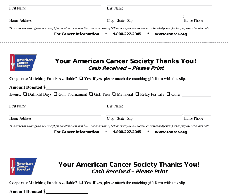 Donation Receipt Form Fill Online Printable Fillable Blank PdfFiller