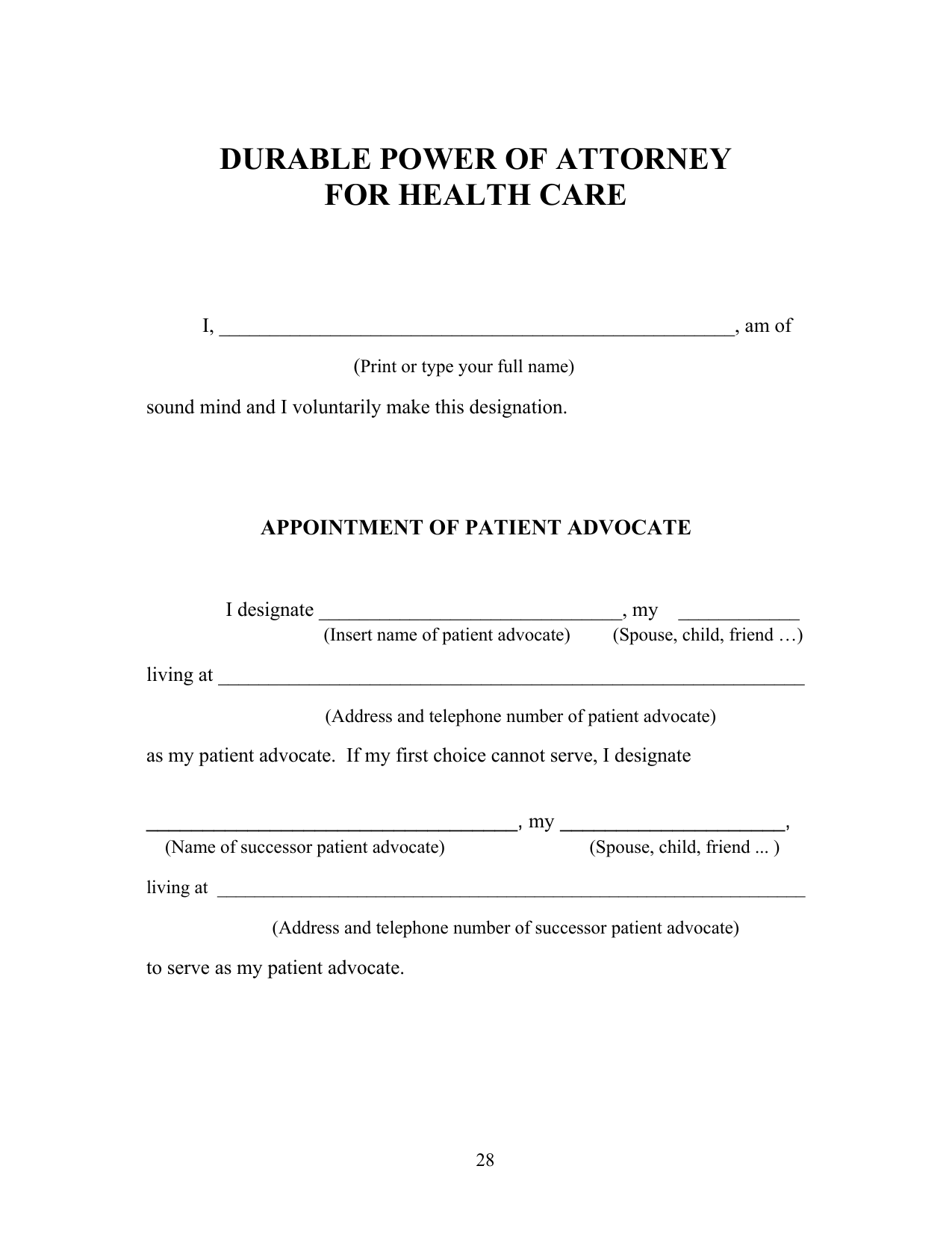 Download Michigan Living Will Form Advance Directive PDF FreeDownloads