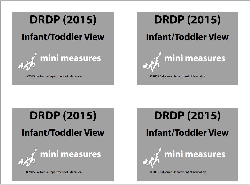 DRDP Observation Resources Desired Results For Children And Families