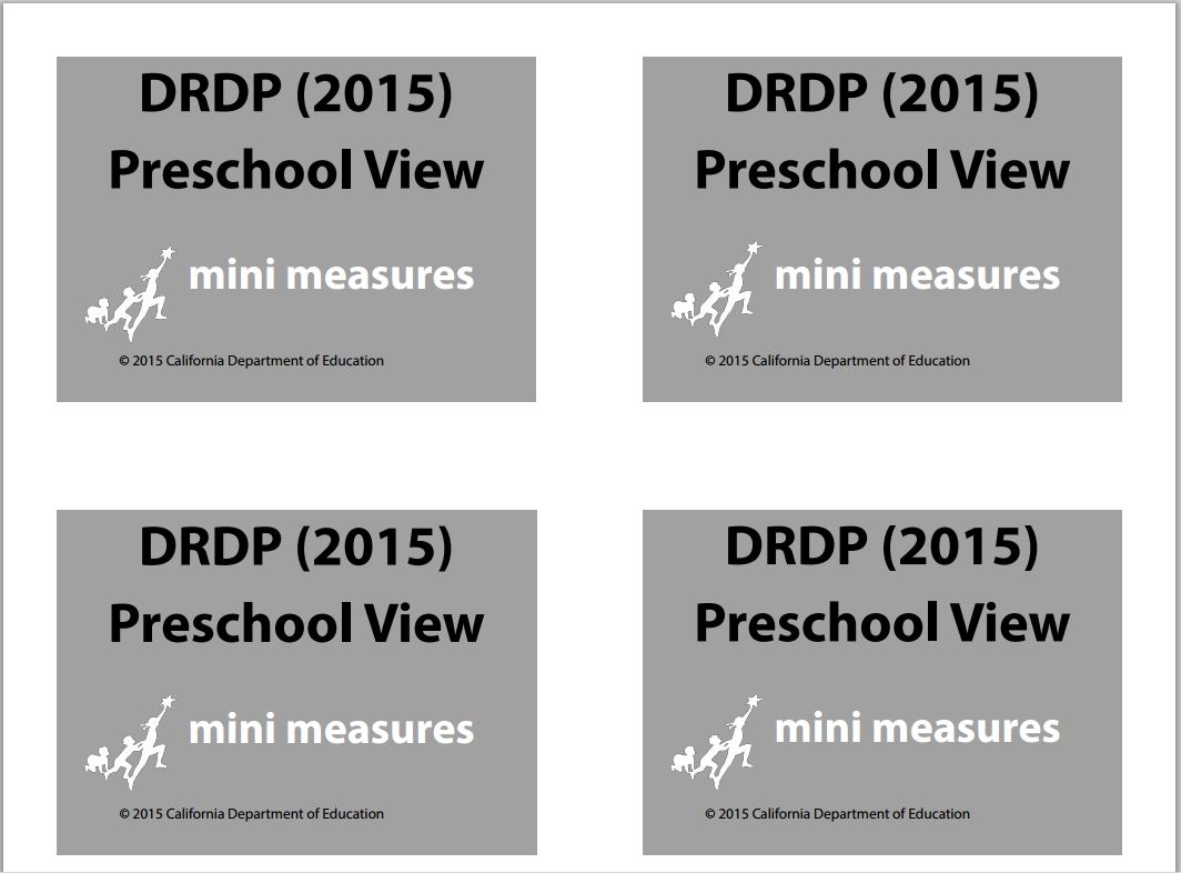 DRDP Observation Resources Desired Results For Children And Families