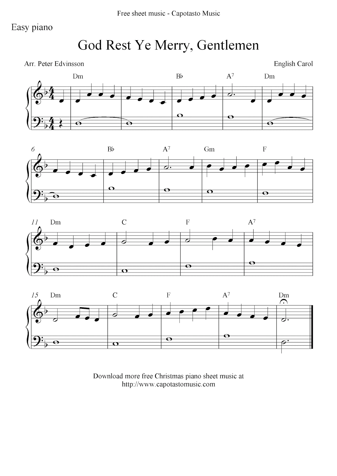 Printable Piano Sheet Music Free