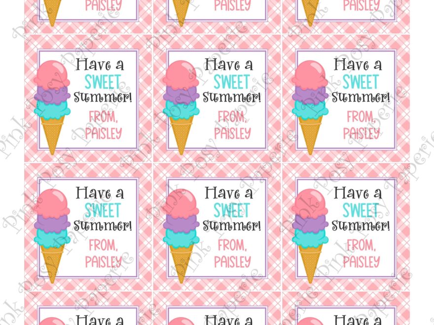 Editable Ice Cream Tags End Of School Year Tags Classmate Gift Tags Teacher Tags Sweet Tags Instant Download Printable Summer Tags Etsy