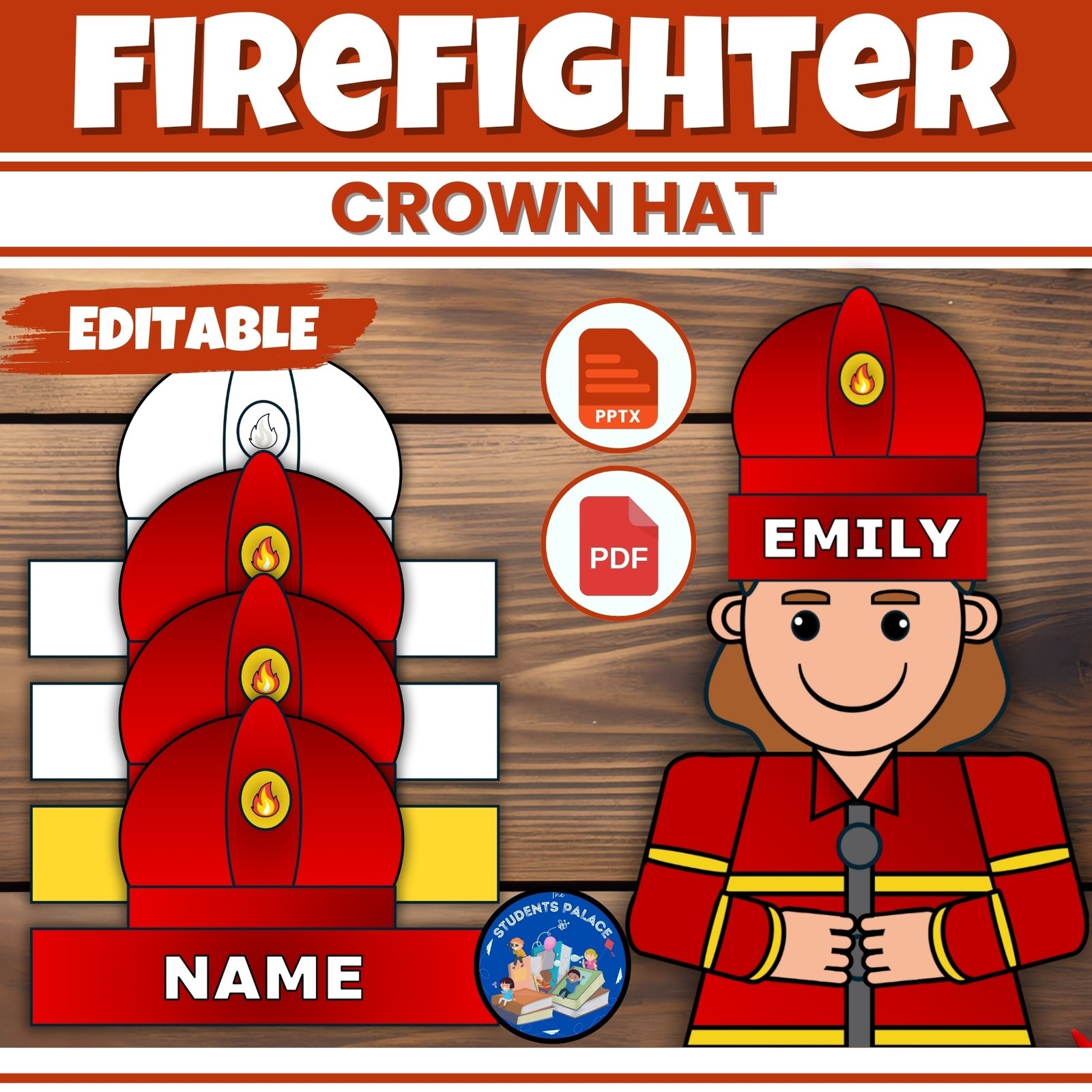 Printable Fireman Hat Template