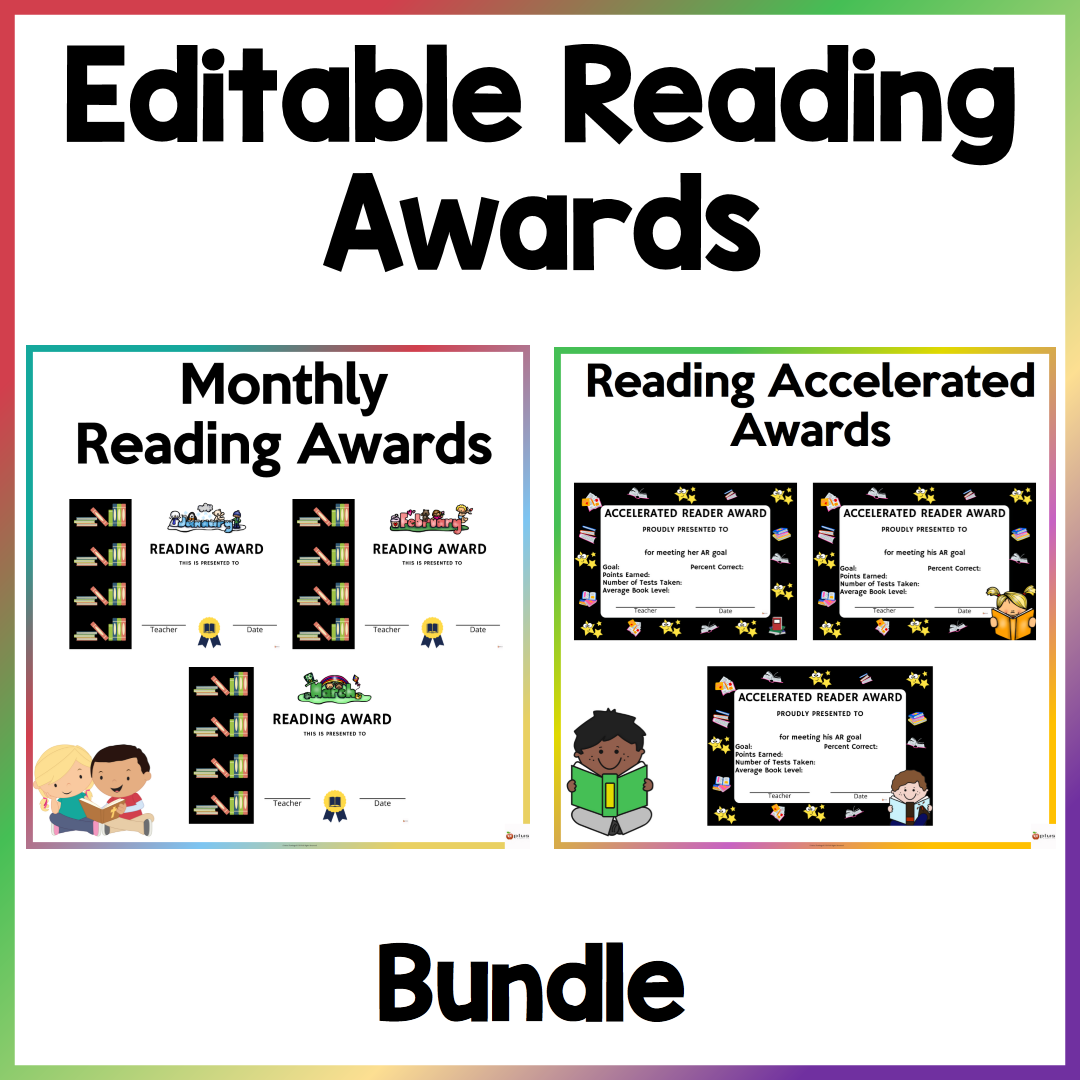 Editable Reading Awards Bundle Made By Teachers
