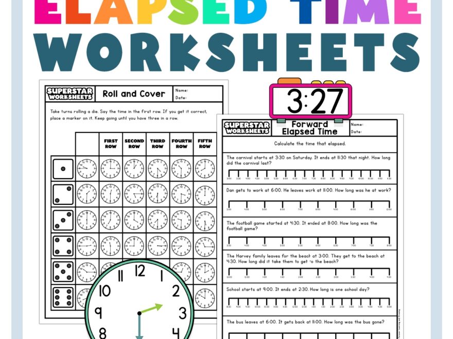 Elapsed Time Worksheets Superstar Worksheets