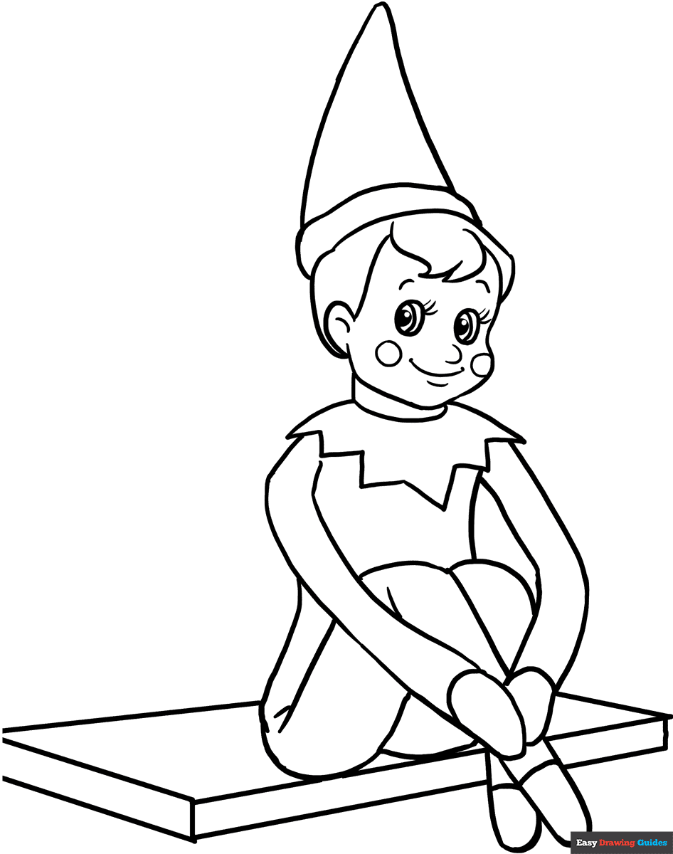 Elf On The Shelf Coloring Page Printable