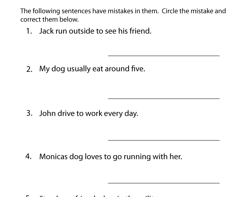 ESL Printable Grammar Worksheets And Exercises Worksheets Library