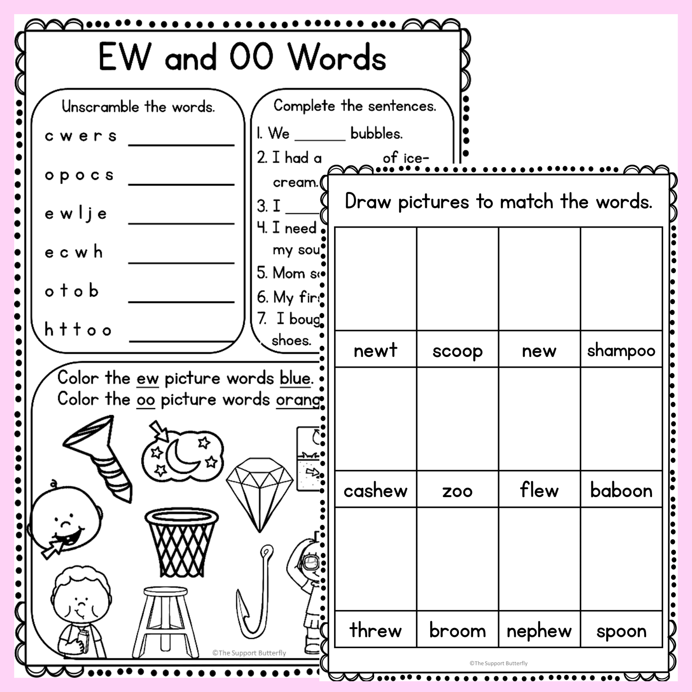 Free Printable 3rd Grade Diphthong Worksheets