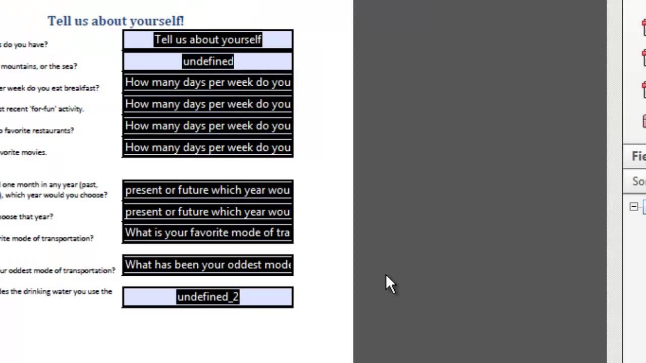 Excel Forms Part 2 Create A Fillable And Printable PDF From Word Or Excel Template YouTube