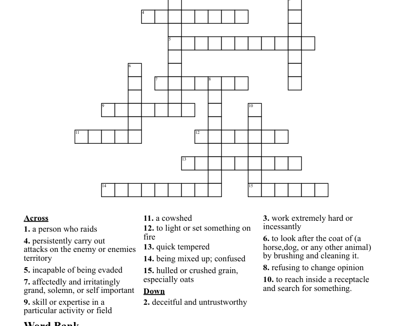 Ezra s Crossword Puzzle WordMint