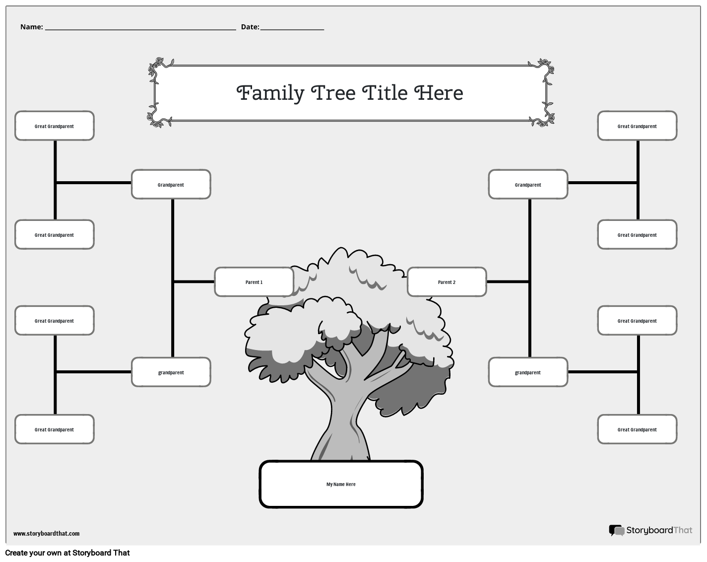 Family Tree Maker Free Templates By Storyboard That