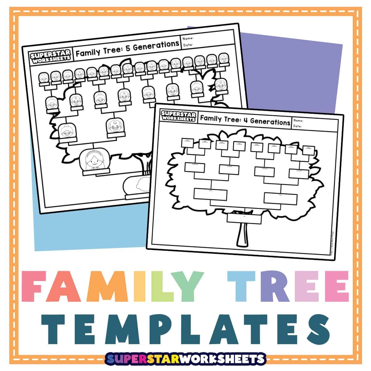 Printable Family Tree Template 3 Generation In Spanish