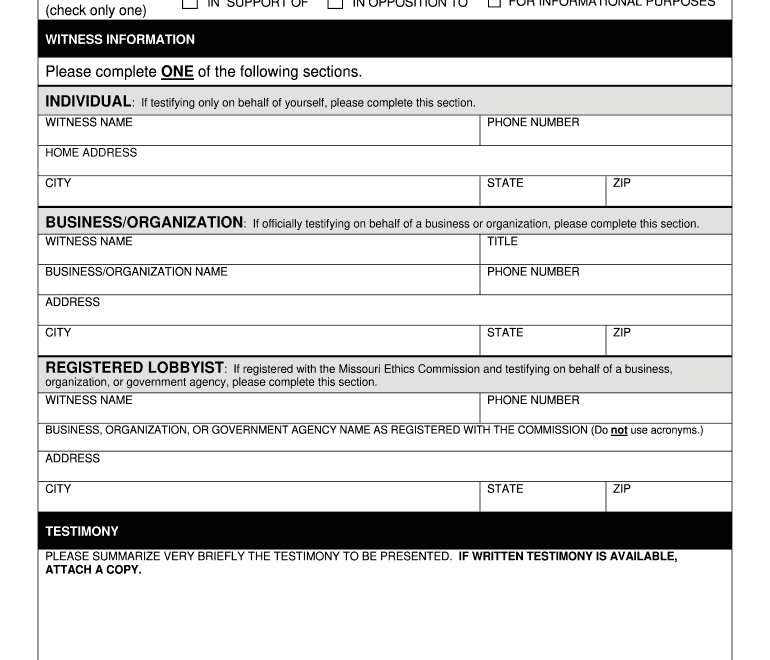 Fillable Online Extension Missouri Missouri Appearance Form Fax Email Print PdfFiller