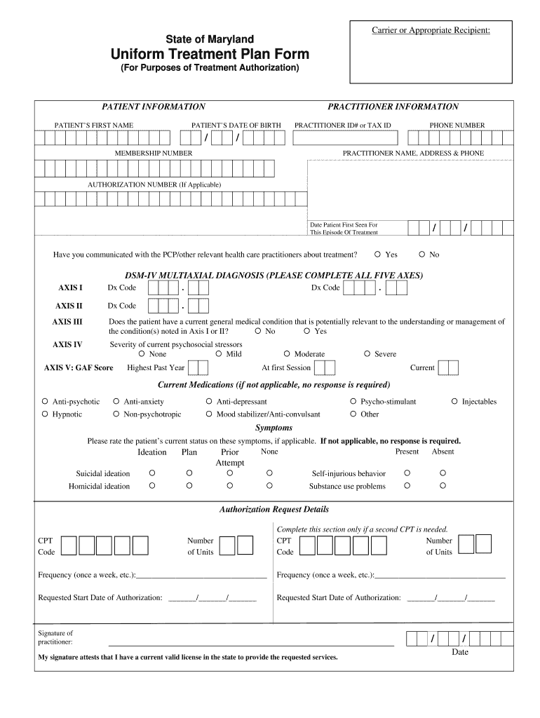 Fillable Online Hopkinsmedicine Uniform Treatment Fax Email Print PdfFiller