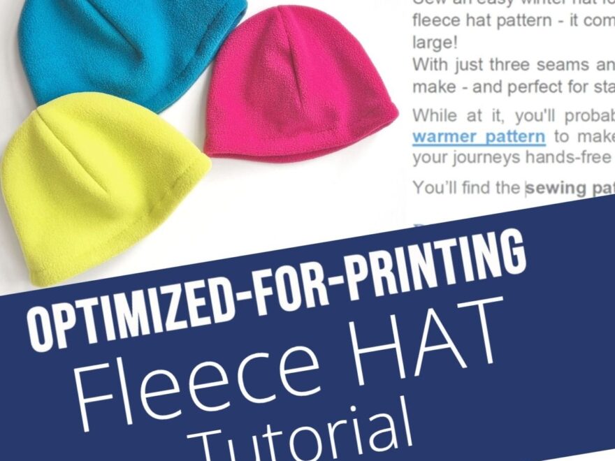 Fleece Hat Printable Tutorial PDF