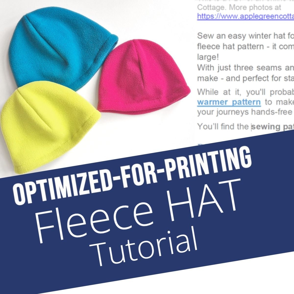 Fleece Hat Printable Tutorial PDF