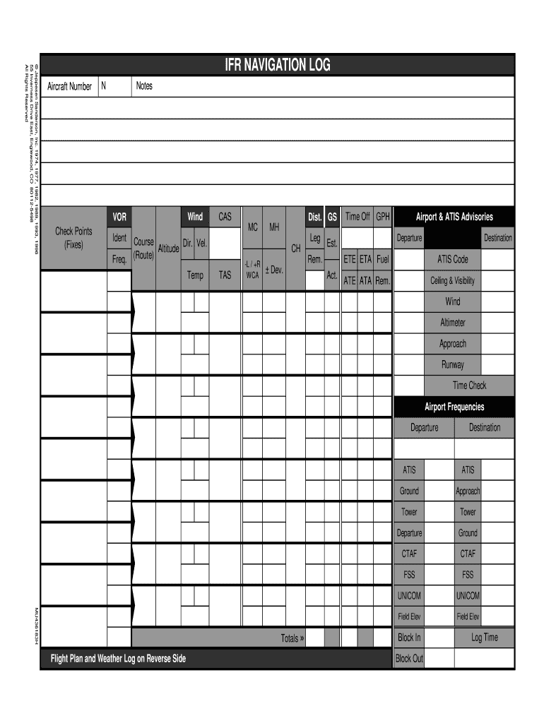 Flight Log Aviation Fill Online Printable Fillable Blank PdfFiller