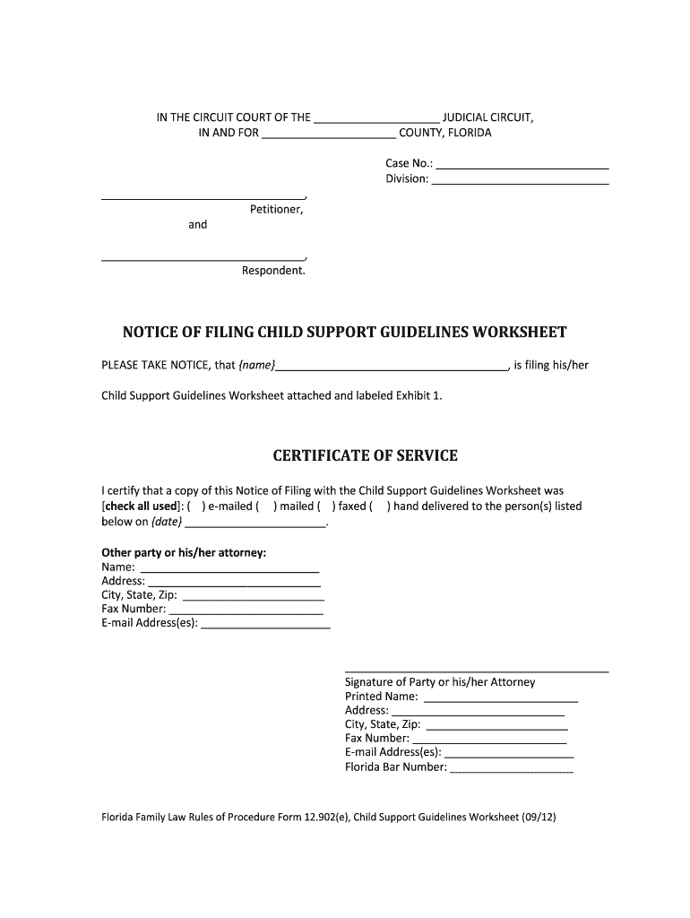 Florida Child Support Fill Out Sign Online DocHub