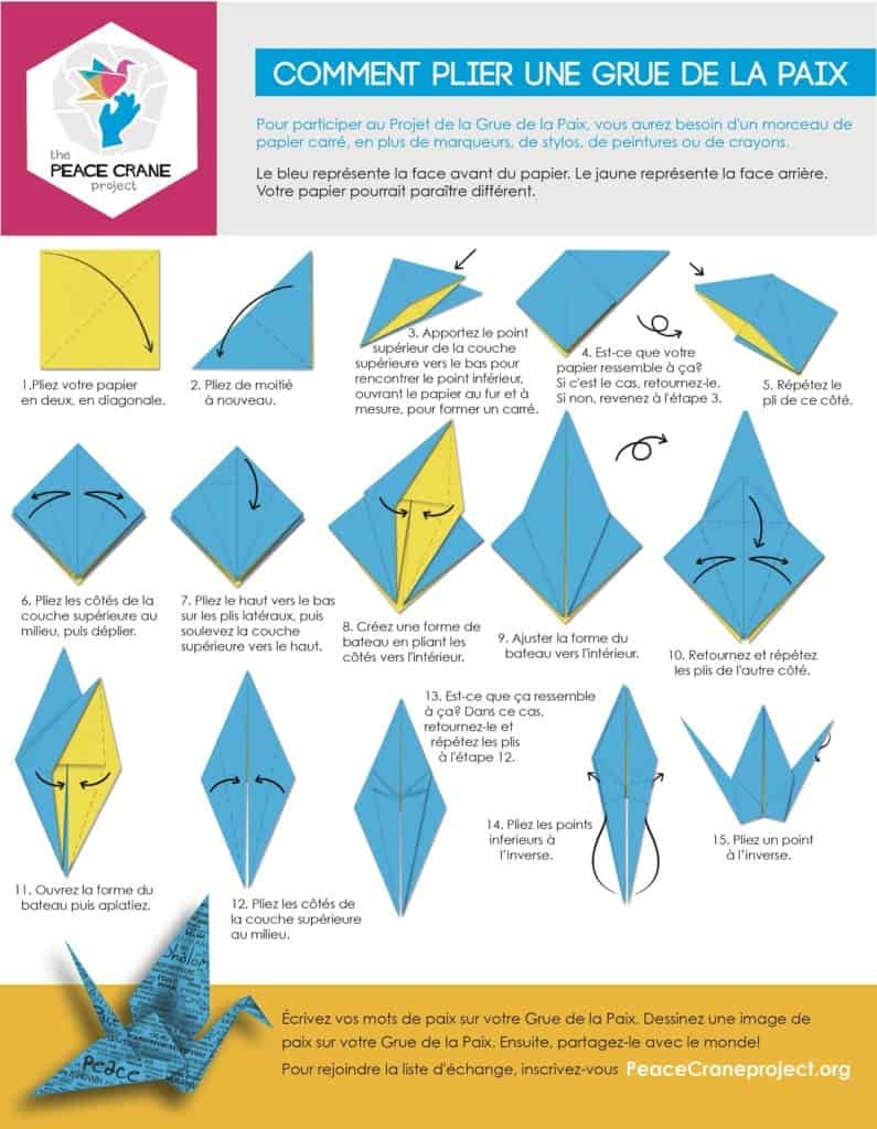 Folding Guides Peace Crane Project