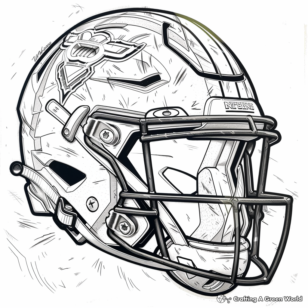 Free Printable Football Helmet Coloring Page