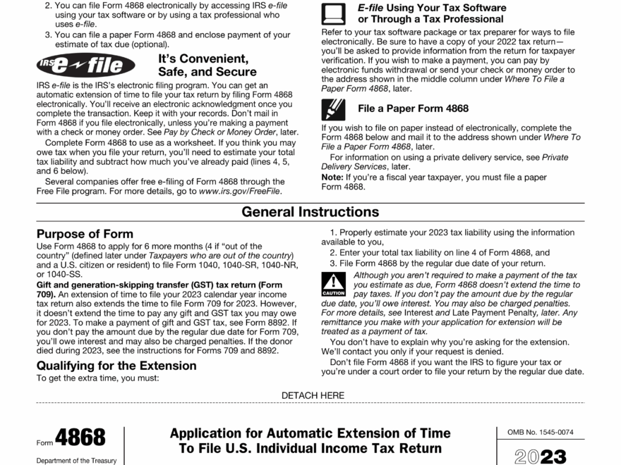Form 4868 2024 2025 Fill Edit Download Forms PDF Guru