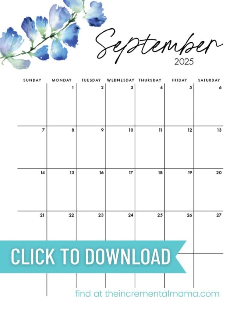 Free Printable Floral 2025 Monthly Calendars