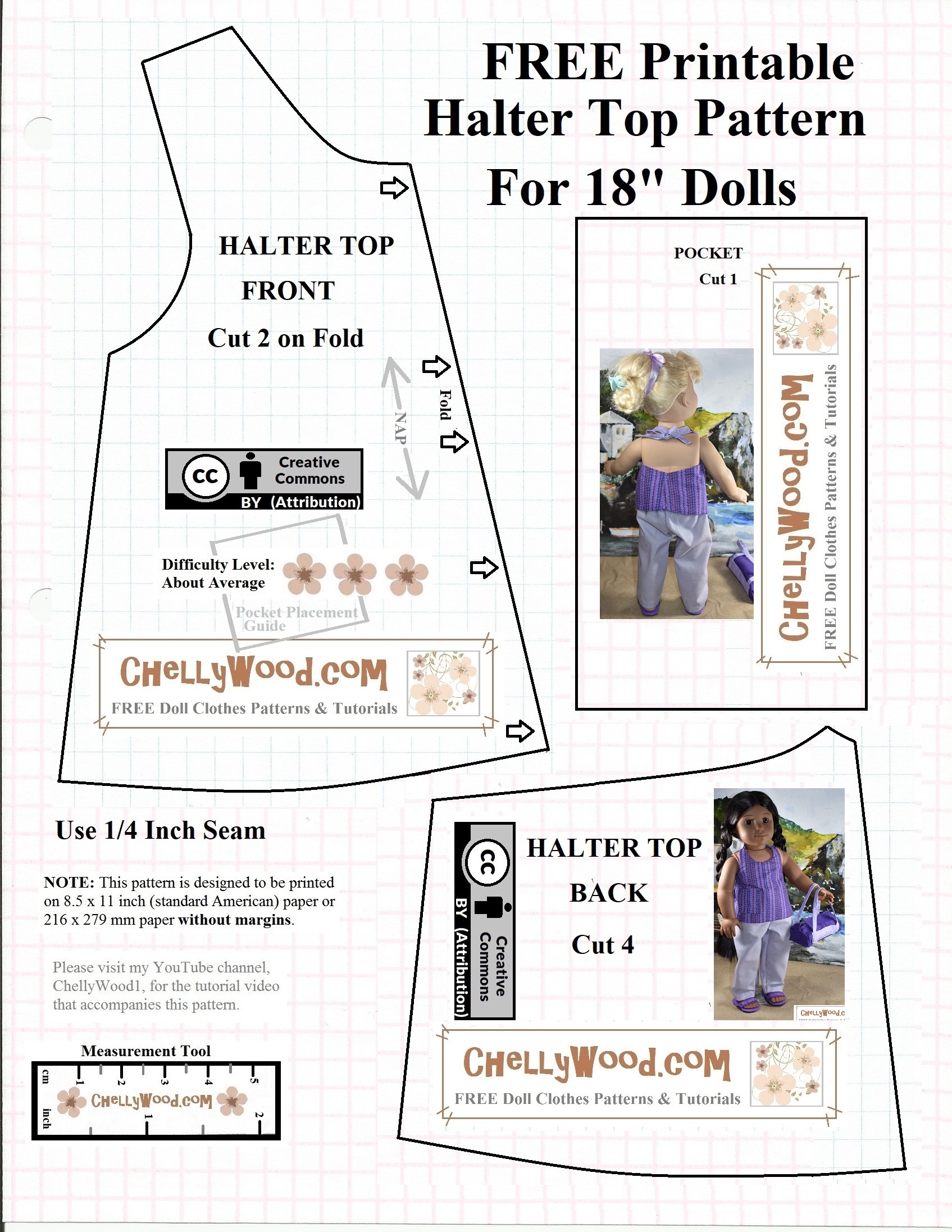 Doll Clothes Patterns Printable 18 Inch