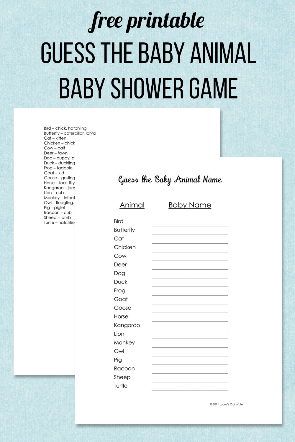 Free Baby Shower Printables