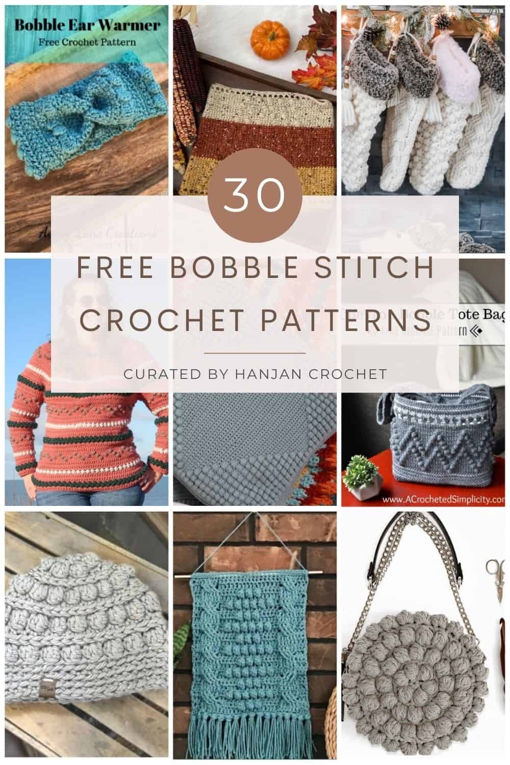 Free Bobble Stitch Crochet Patterns HanJan Crochet