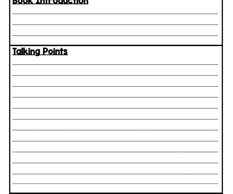 FREE Book Talks Template The Reading Roundup