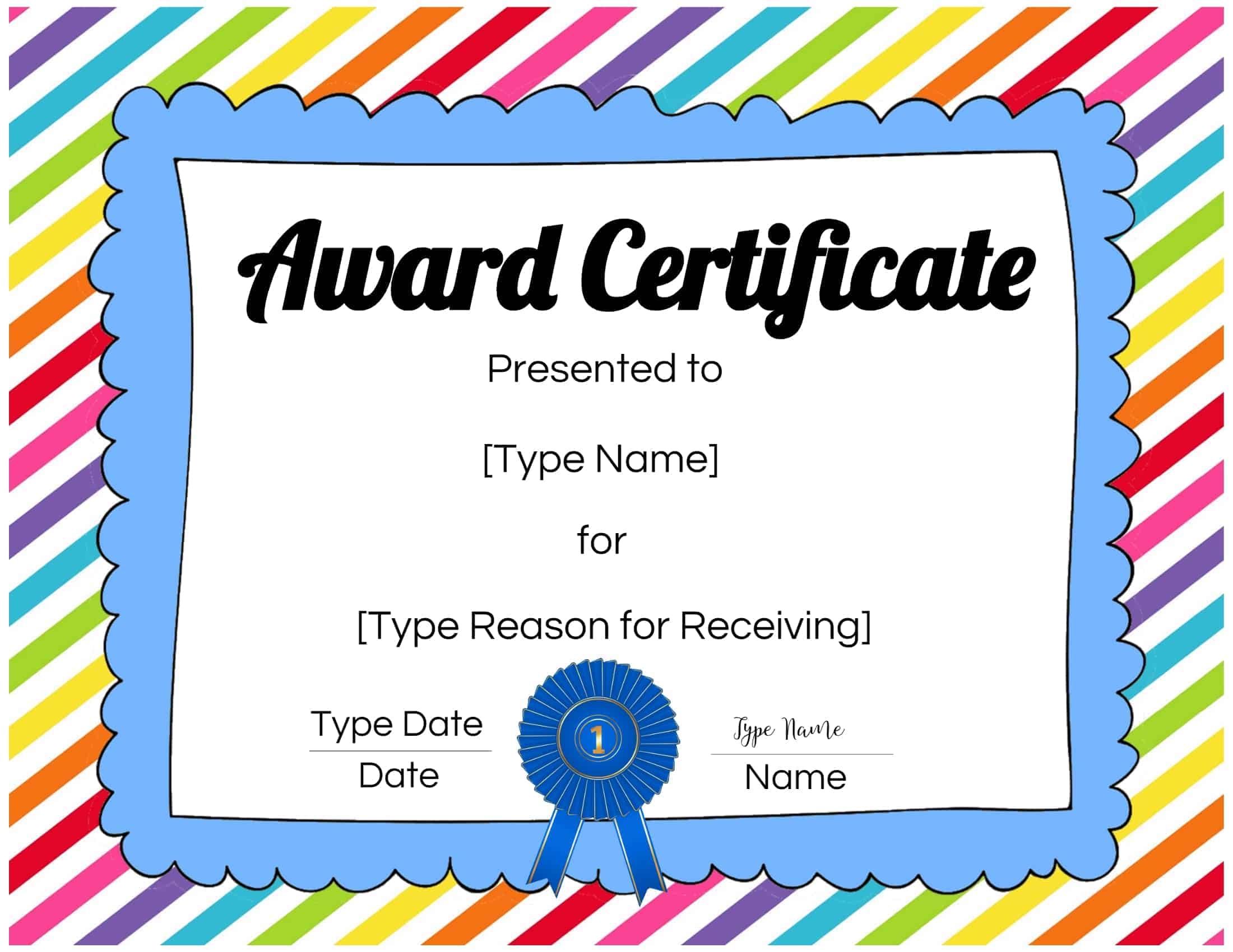 Free Certificates For Kids Customize Online Print At Home Worksheets Library