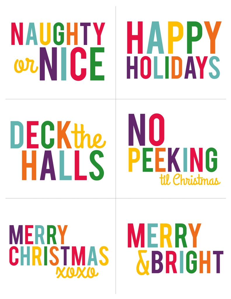 Horizontal Free Printable Gift Tags