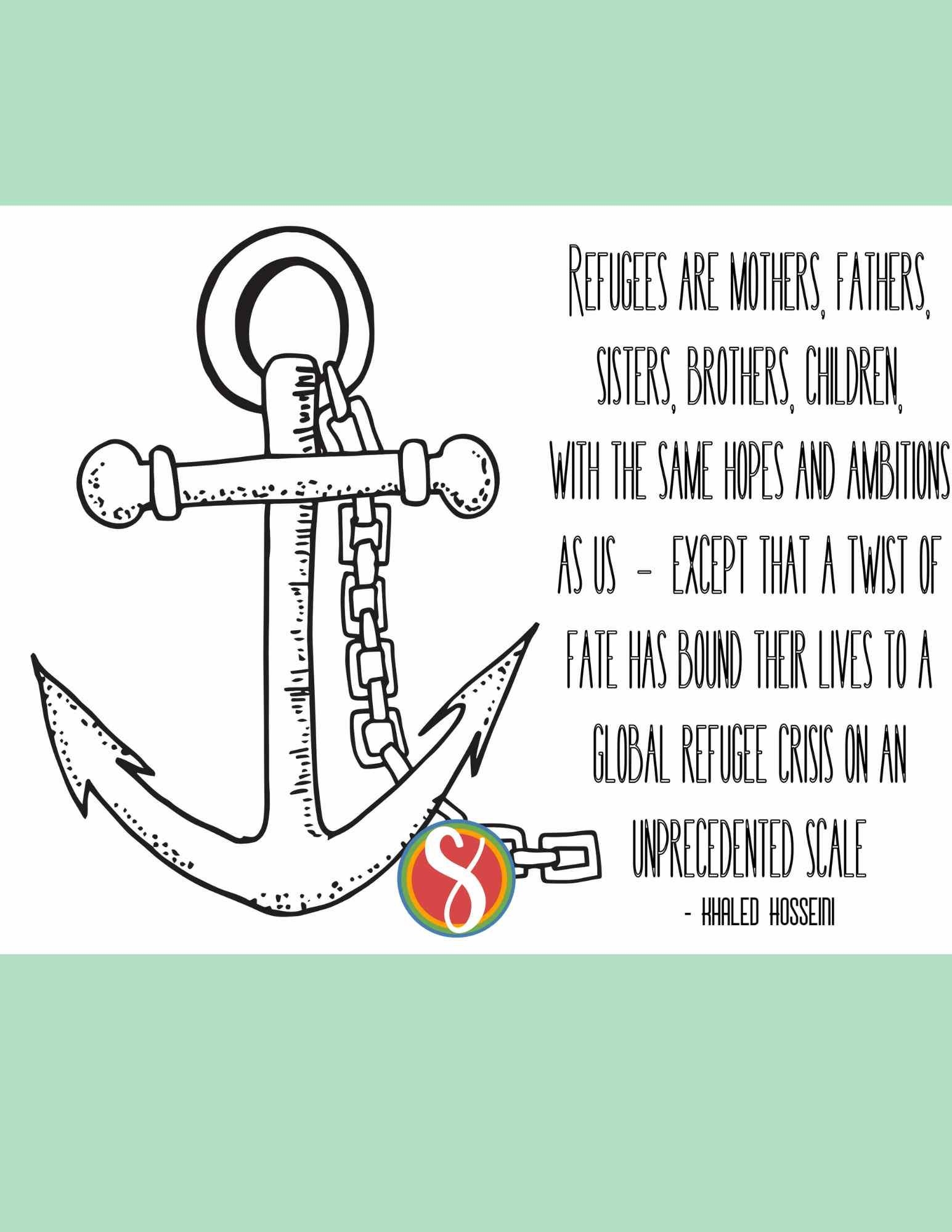 Free Coloring Pages About Refugees Stevie Doodles