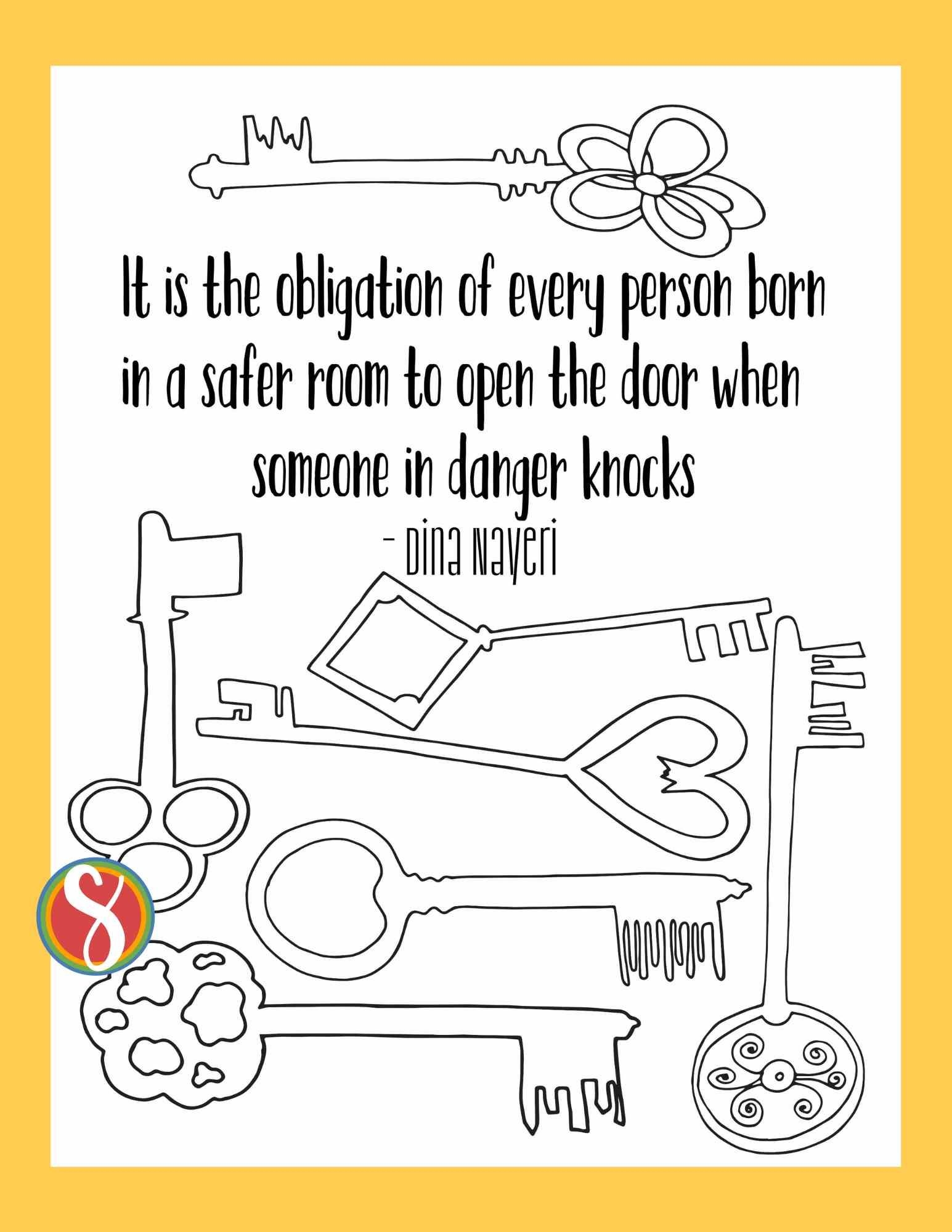 Free Coloring Pages About Refugees Stevie Doodles