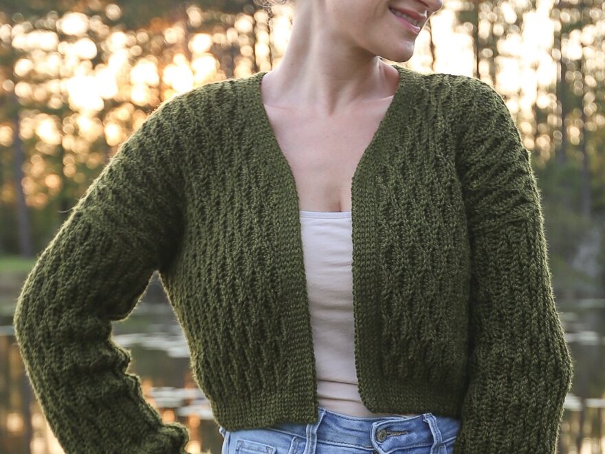 Free Cropped Crochet Cardigan Pattern Simple Slightly Oversized Life Yarn