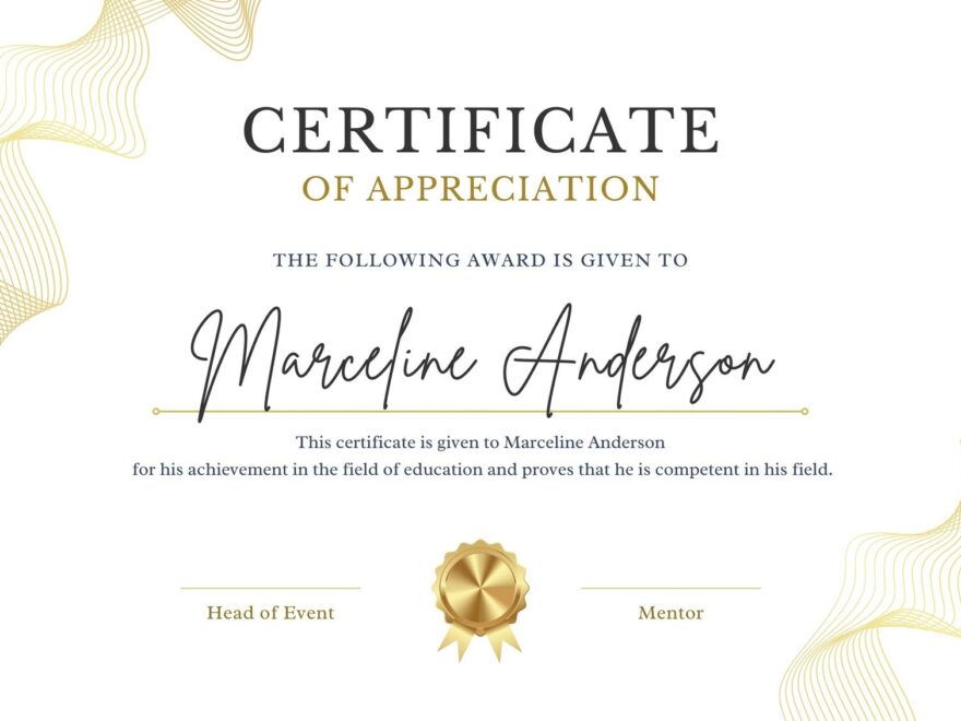 Free Custom Printable Appreciation Certificate Templates Canva