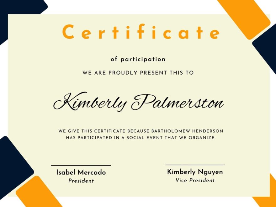 Free Custom Printable Attendance Certificate Templates Canva