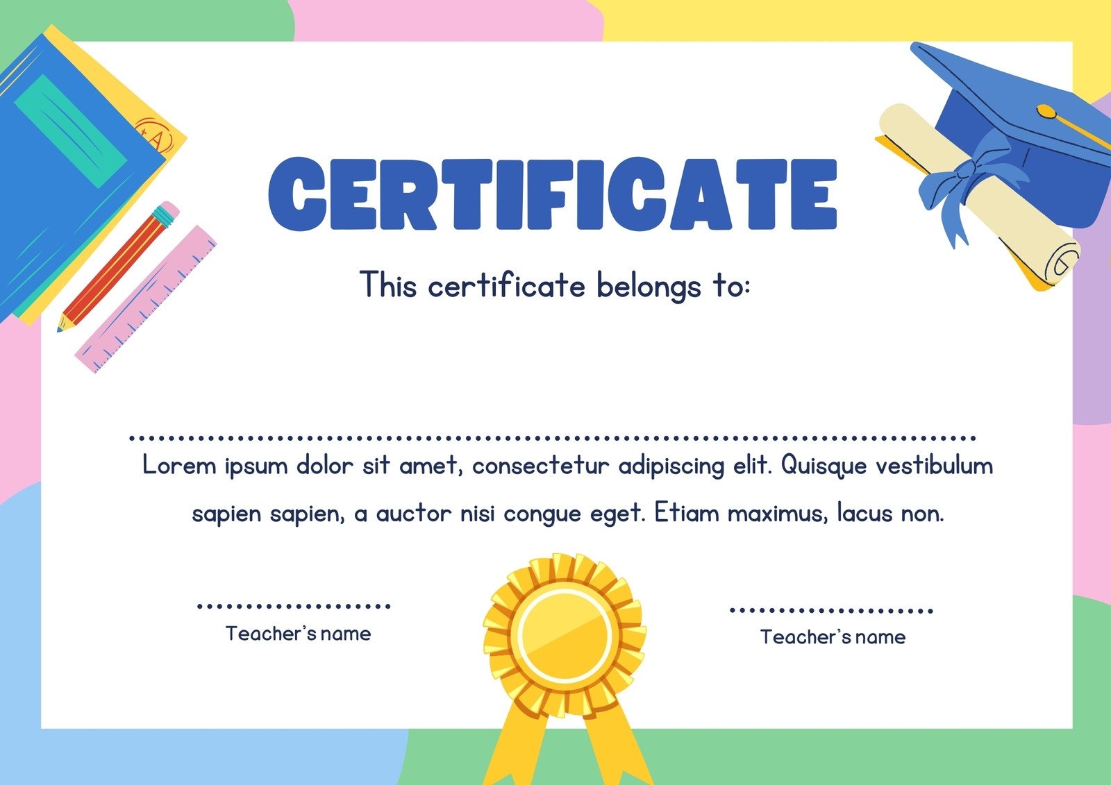Certificates For Teachers Printable