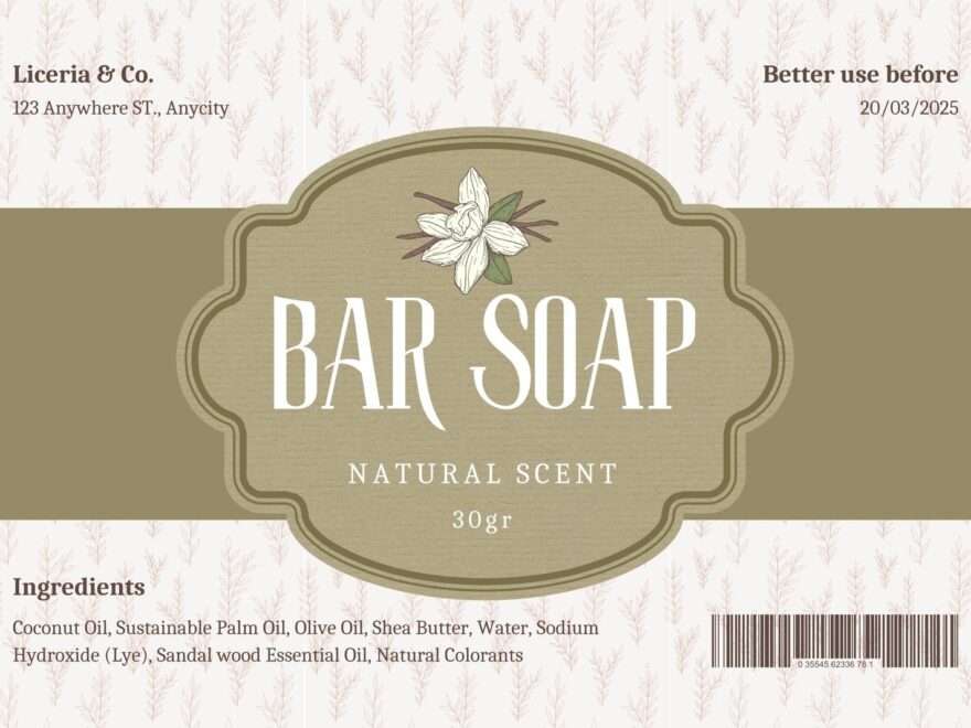 Free Customizable Printable Soap Label Templates Canva