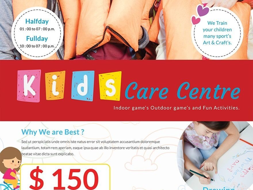 Free Daycare Flyer Templates Editable And Printable
